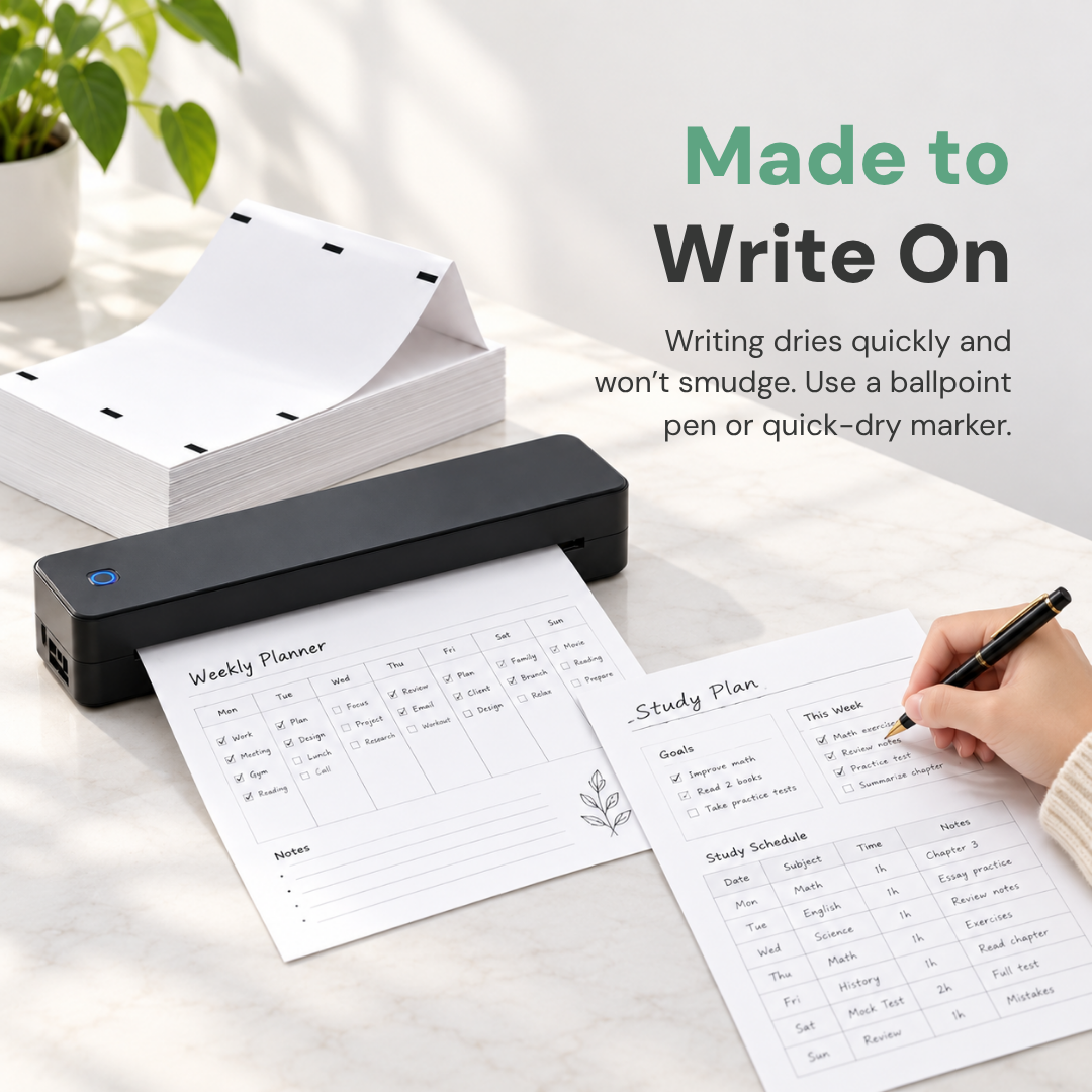Portable A4 Inkless Printer Paper – 200 Sheets