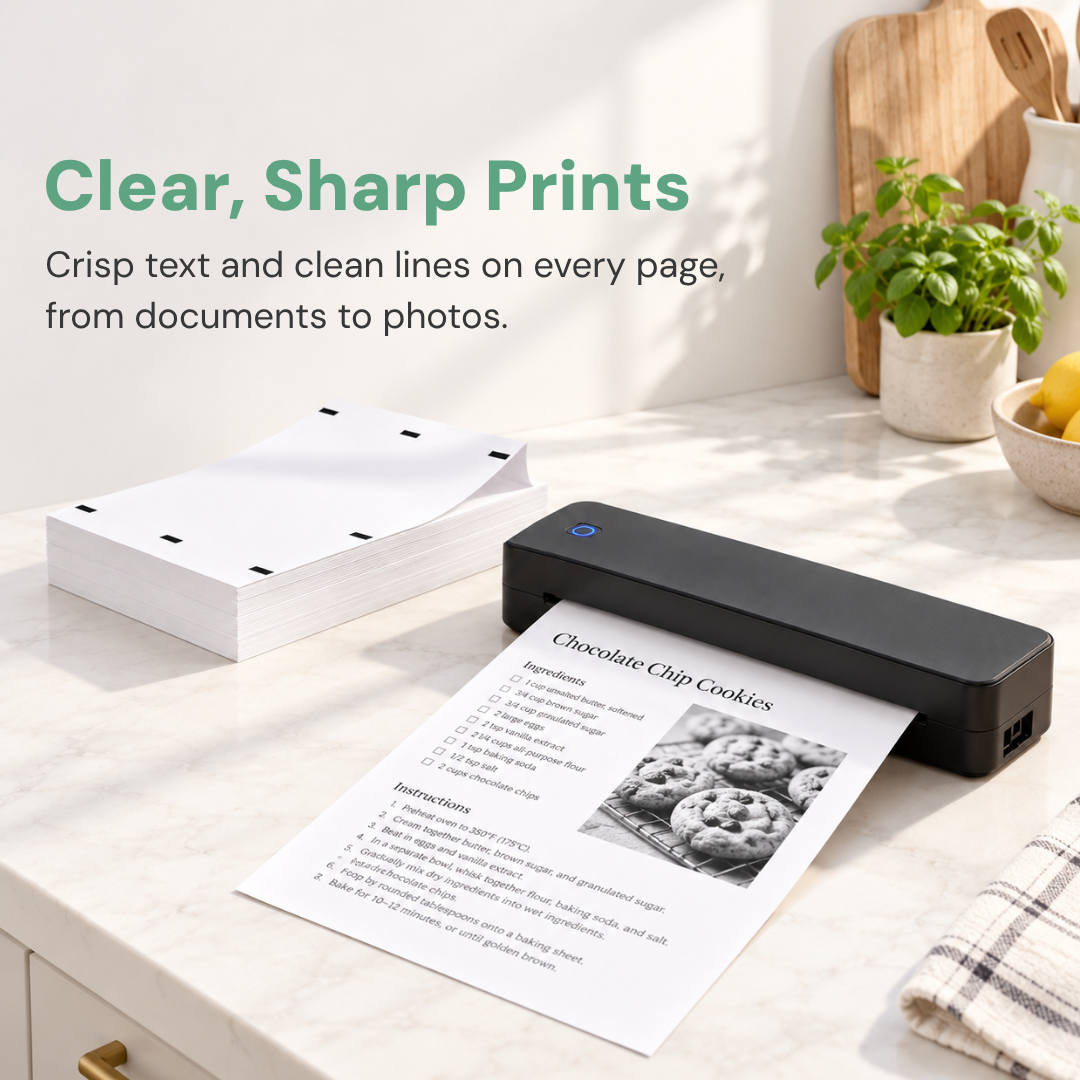 Portable A4 Inkless Printer Paper – 200 Sheets